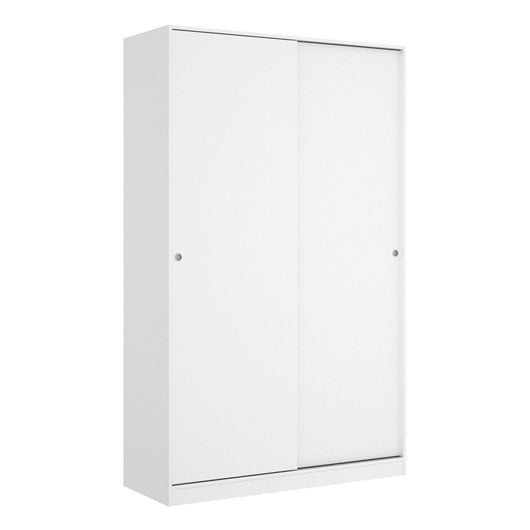 Guardaroba Dcapuan, Mobile appendiabiti per camera da letto, Armadio a 2 ante scorrevoli, 120x50h204 cm, Bianco