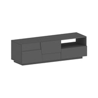 Mobile porta TV Dcoulibal, Credenza bassa da soggiorno con 2 ante e 1 cassetto, Base porta TV, 150x44h46 cm, Antracite