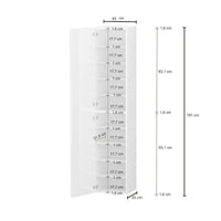 Armadio Multiuso 1 antaDdastolf, Mobile multiuso a 1 anta, Guardaroba multifunzione, 45x35h190 cm, Bianco