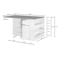 Isola da cucina Dcannaval, Tavolo ausiliario portaoggetti, Mobile da cucina a 2 ante, 100% Made in Italy, 160x90h90 cm, Antracite e Rovere