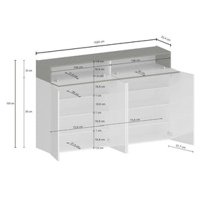 Scarpiera Dcandrev, Porta scarpe salvaspazio a 6 ante, Armadio multifunzione da ingresso, 154x38h100 cm, Bianco effetto larice