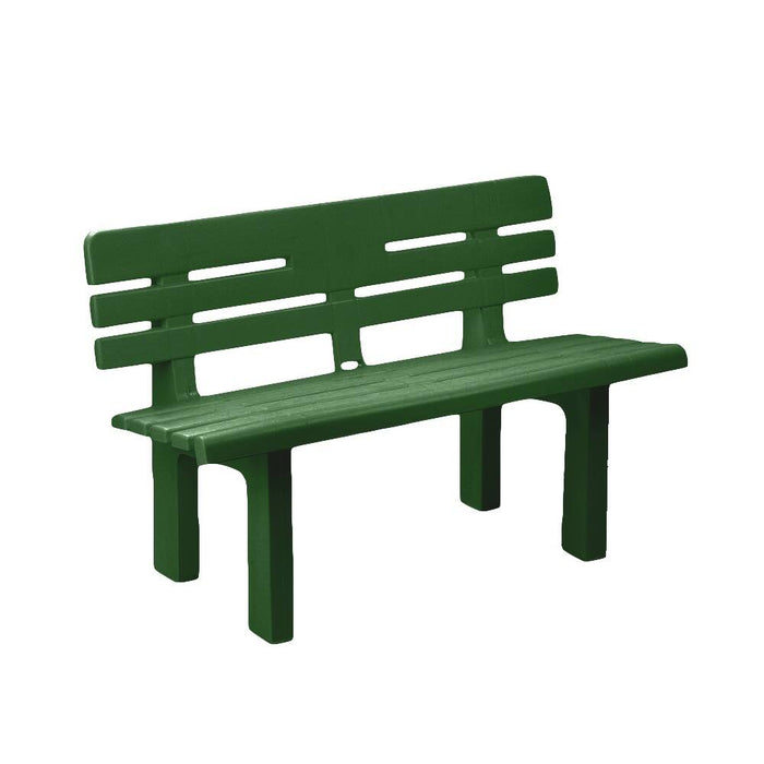 Panchina da esterno Daltobel, Panca monoblocco da giardino, Panchina outdoor, 100% Made in Italy, 110x52h71 cm, Verde