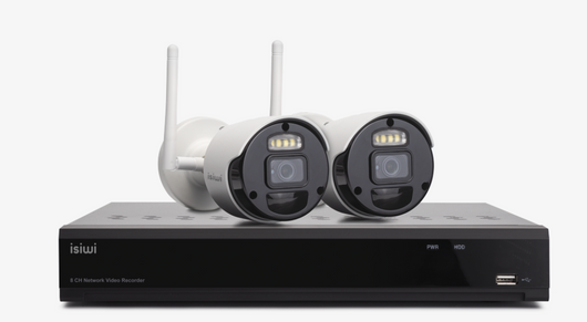 Isiwi kit wireless connect air2 isw-k2n8bfbta4mp-2 gen1 nvr 8 canali+ 2 telecamere a batteria da 8