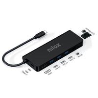 Nilox dock usb-c 8 in 1 hdmi 4k nxdsusbc04 - 8054320847489