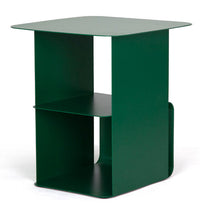 Tavolino Moderno 41x41x45,5 cm in Acciaio Verde Bosco