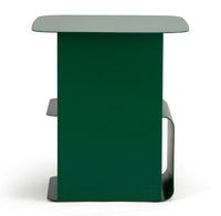 Tavolino Moderno 41x41x45,5 cm in Acciaio Verde Bosco