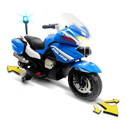 Moto elettrica feber fen43000 polizia 12v azzurro