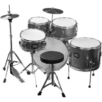 Batteria acustica eko ed-200 drum kit black 5 pz. black - 8056734496994