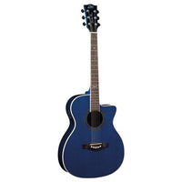 Chitarra acustica eko 06217323 nxt a100ce see through blue