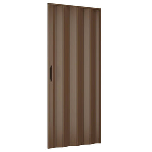 Porta a Soffietto Scorrevole in Pvc da Interno 82x210 cm Noce