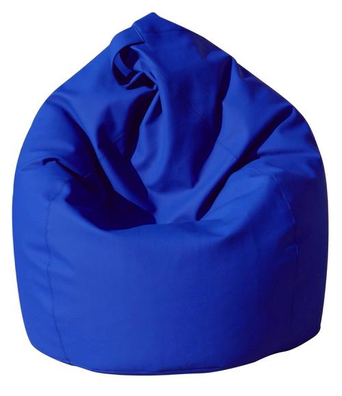 Poltrona a Sacco Pouf in Similpelle Blu Avalli