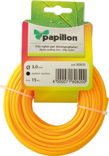 Filo nylon decespugliatore papillon tondo 2,4mm x100mt - cf scatola