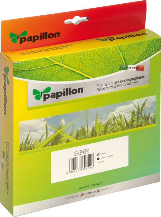 Filo nylon decespugliatore papillon tondo 3,0mm x 50mt - cf scatola