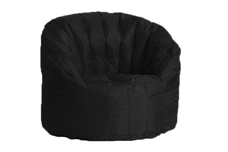 Poltrona Pouf Tortuga in Nylon Nera Avalli