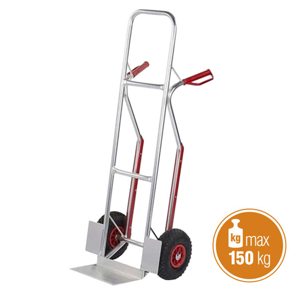 CARRELLO PORTAPACCHI PORTA PACCHI TRASPORTO 150Kg 2 RUOTE ALLUMINIO VERDELOOK 80/10