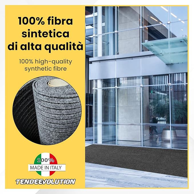 Tappeto Zerbino Verde Antiscivolo, Altezza 1M - Vendita al Metro, Resistente, Interno/Esterno, Camper, Barche