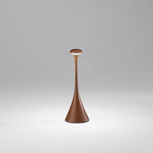 Lampada Da Tavolo Esterno Ricaricabile Pinut Moderna Alluminio Corten Led Cct