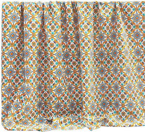 Telo Arredo Granfoulard Cotone 260X280 Cm Maioliche Vintage Copridivano Copri Tutto Letto Multiuso