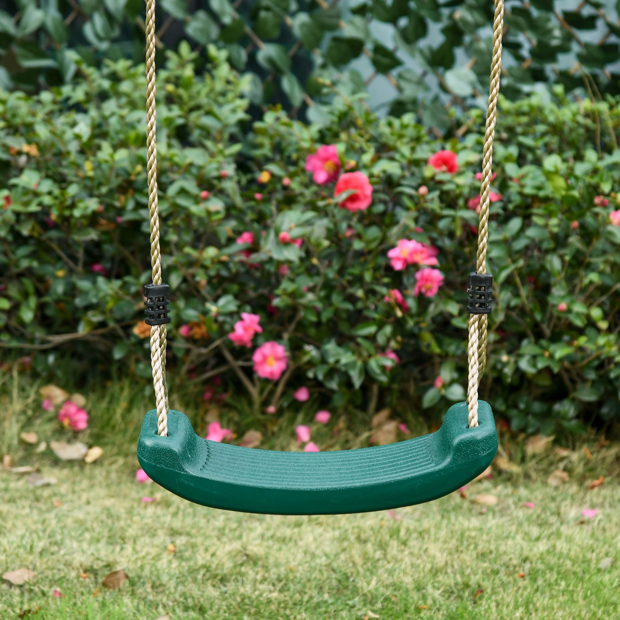 Set con Scivolo Altalena da Giardino e Scaletta a Corda per Bambini 261x269x228 cm in Legno