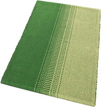 Tappeto Cucina Bagno Puro Cotone Assorbente Tessuto Intrecciato a Mano Verde 55x280 cm