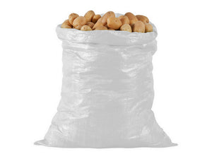 100pz sacco in polipropilene bianco orlato capacitÃ³ kg. 25 cm. 45x75 vit38238