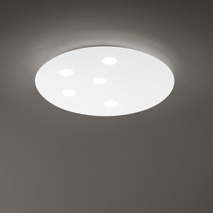 Plafoniera Contemporanea Random Alluminio Bianco Led Integrato 45W