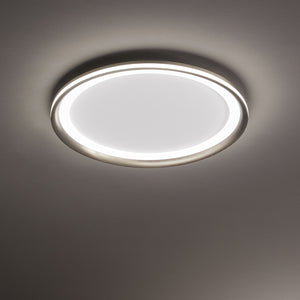 Plafoniera Contemporanea Edge Alluminio Grigio Led Integrato 38W