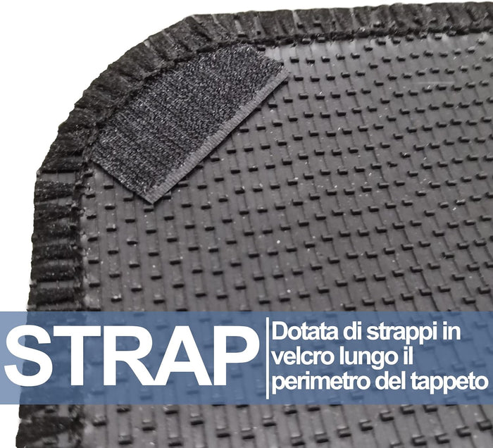 Lupex Shop Tappetini auto in moquette con strappo compatibili per Ypsilon 3p