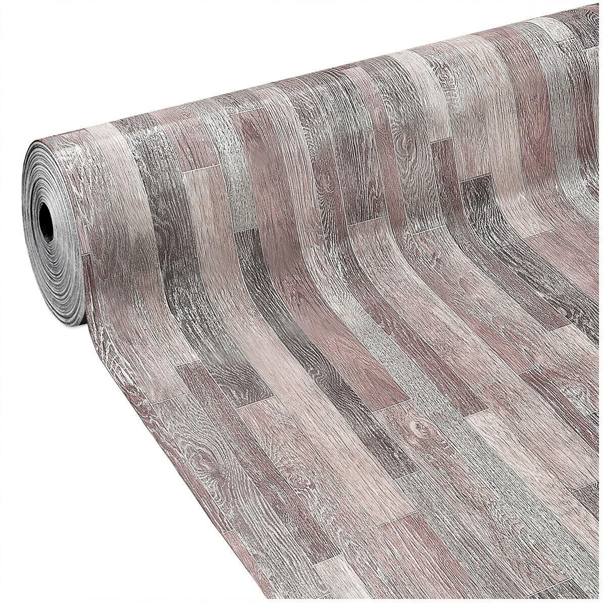 Pavimento Pvc Rivestimento Rotolo Vinile 100x650 cm Design Legno Parquet Shabby Chic Dis_A