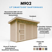 Casetta da Giardino di QUALITÀ PREMIUM 4,3m²-L161xW411cm - TIMBELA M902-HARVEST HONEY