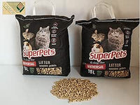 Lettiera Biologica in Pellet Ecologico per Animali Domestici e Uccelli SuperPets Universale  N° 2 - 18L. 12Kg 