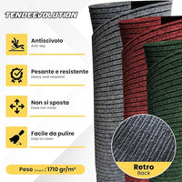 Tappeto Zerbino Verde Antiscivolo, Altezza 1M - Vendita al Metro, Resistente, Interno/Esterno, Camper, Barche