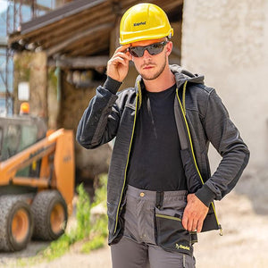 FELPA UOMO DA LAVORO SLICK ZIP e CAPPUCCIO REGOLABILE NERO TG. L KAPRIOL 36681