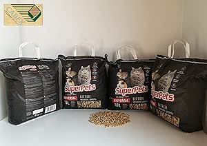 Lettiera Biologica in Pellet Ecologico per Animali Domestici e Uccelli SuperPets Universale  N° 4 - 18L. 24Kg