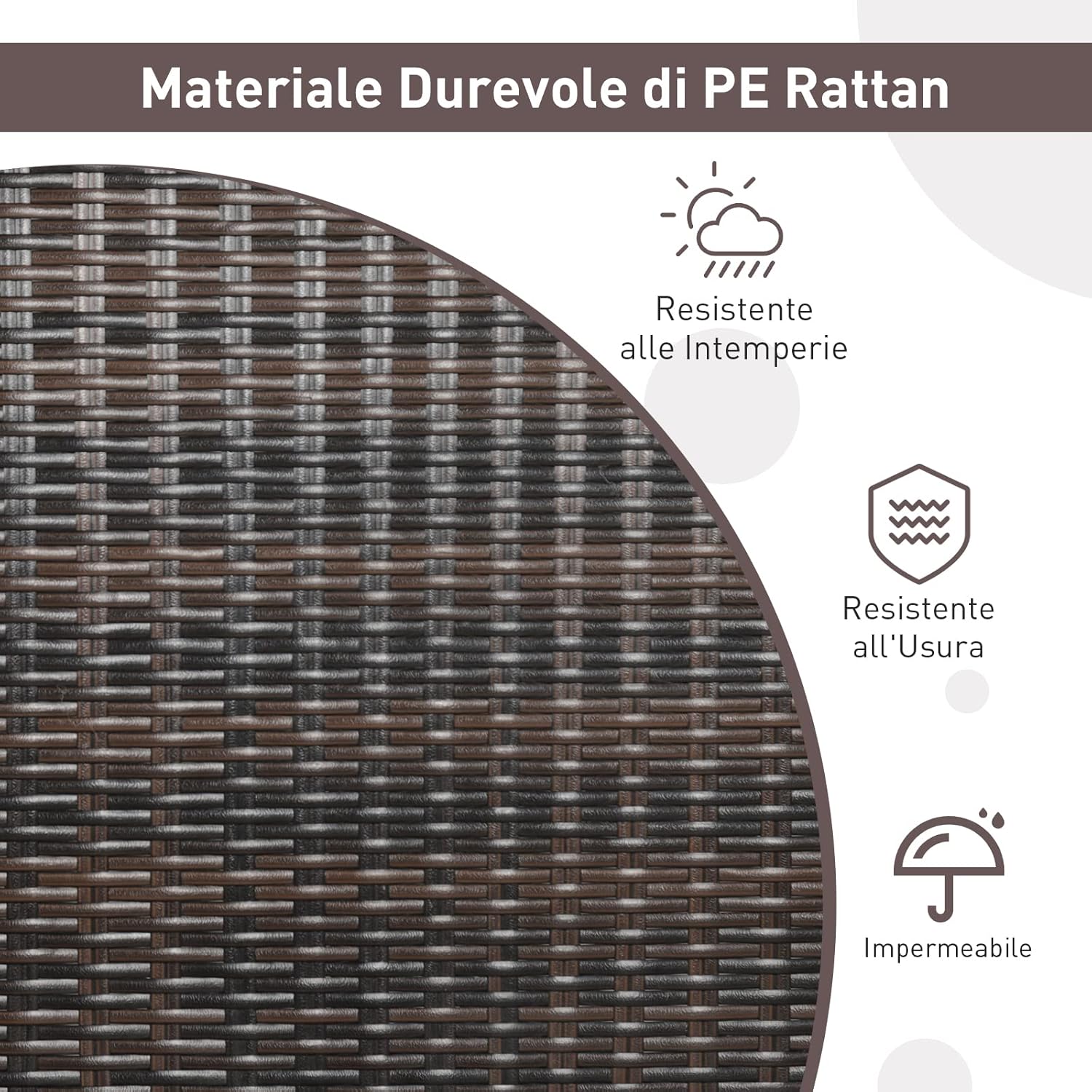 Dondolo Sospeso da Esterno con 2 Posti, Panca Altalena in Rattan PE con 2 Corde, Schienale Curvato e Braccioli in Legno di Acacia, Carico Massimo 360 kg, 131 x 68 x 54 cm (Senza Cuscino)