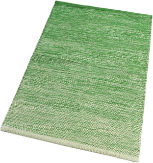 Tappeto Cucina Bagno Puro Cotone Assorbente Tessuto Intrecciato Verde 55x280 cm