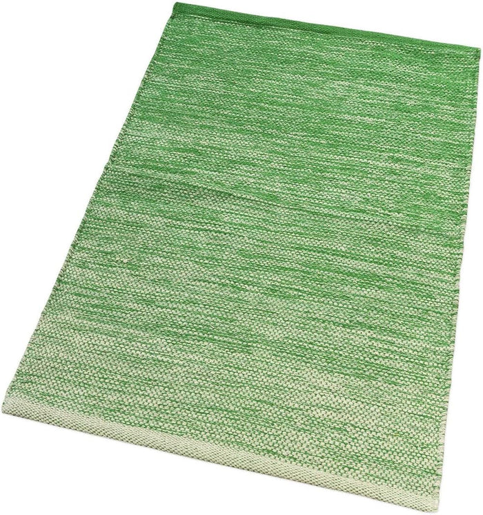 Tappeto Cucina Bagno Puro Cotone Assorbente Tessuto Intrecciato Verde 55x280 cm