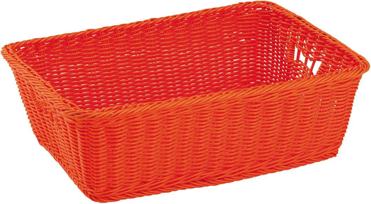 King Home CESTA "SUNNY" IN VIMINI SINTETICO ARANCIO 48x34,5x16h cm