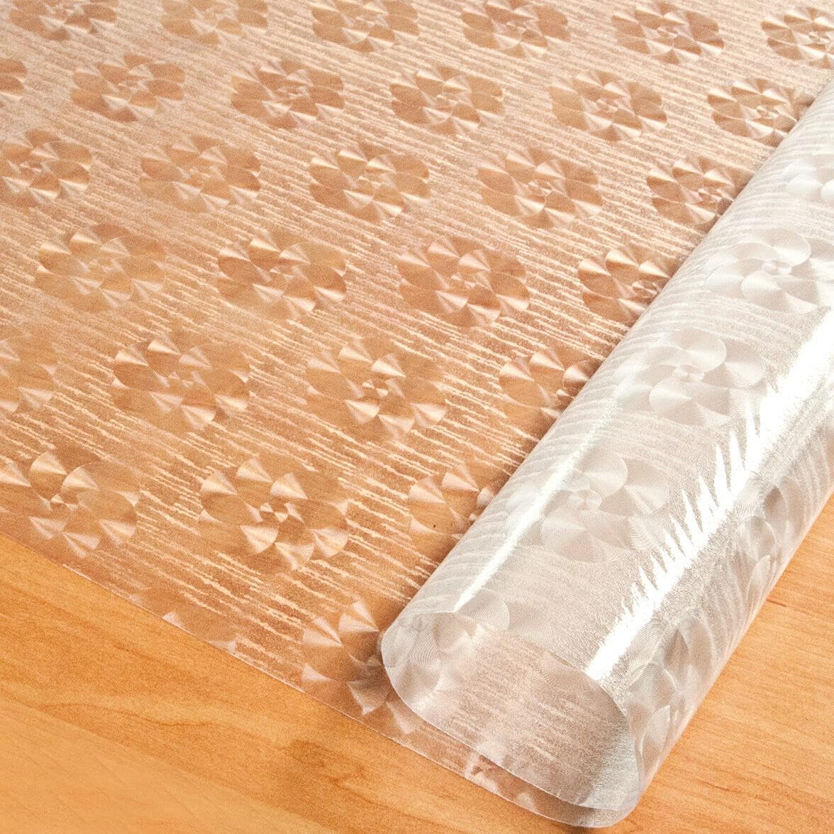 Tovaglia Trasparente Antimacchia 140x580 cm Moderna Plastificata Lucida Copritavolo Pvc Dis.18