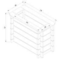 L’aiuola di giardino sopraelevata in legno - 78x38x57 cm - Timbela M612