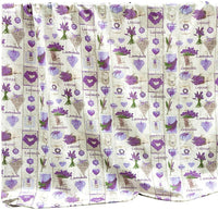 Telo Arredo Copritutto 170x280 cm Cotone Copridivano Letto Shabby Chic Lavanda