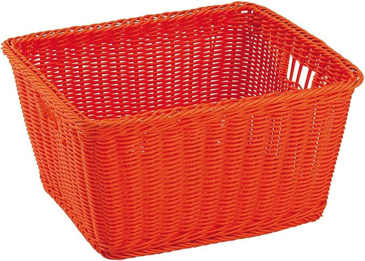 King Home CESTA "JOY" IN VIMINI SINTETICO ARANCIO 40x34,5x22h cm