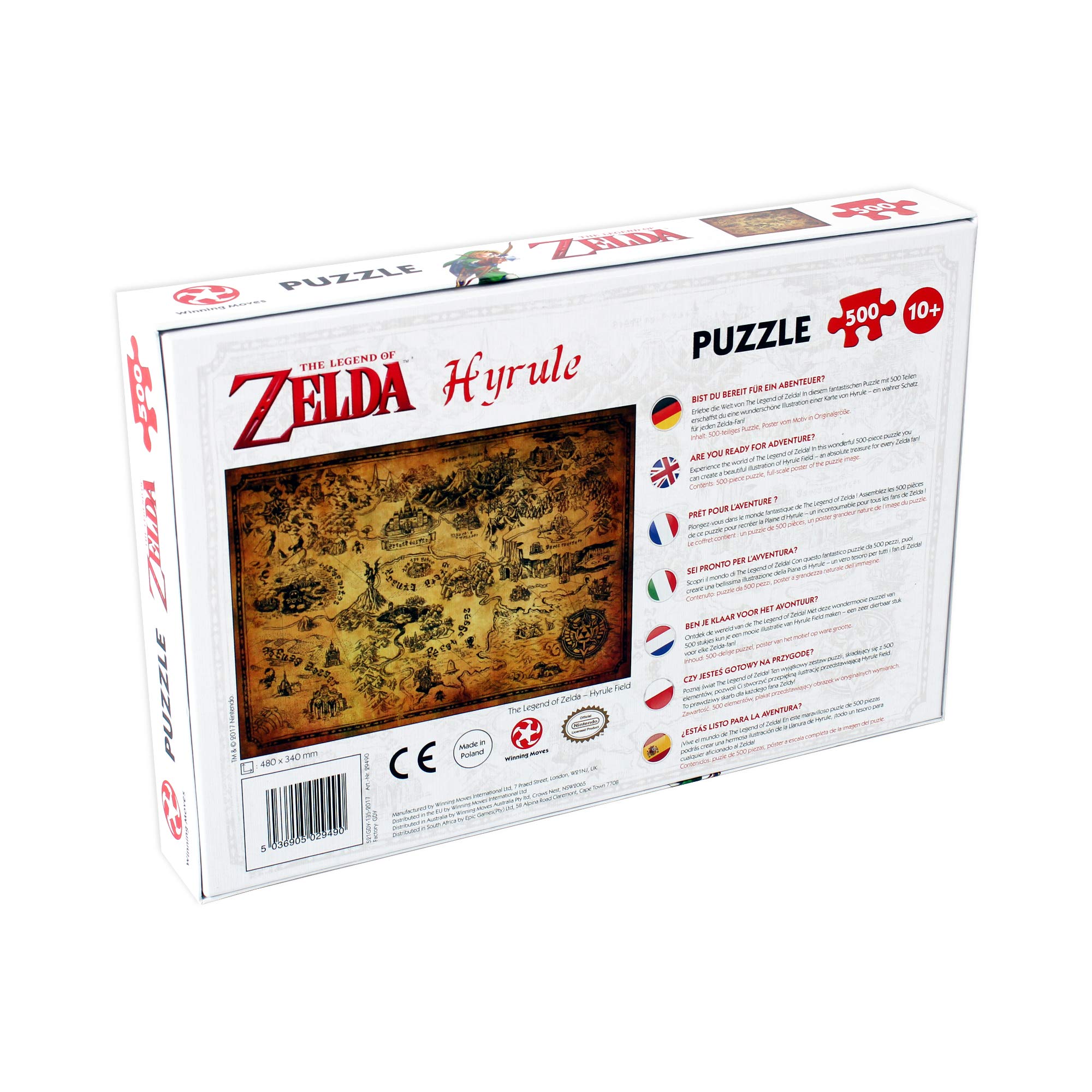 Puzzle edizione The Legend Of Zelda - Hyrule Field 500 pezzi Nintendo: Winning Moves