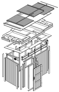 Casetta da giardino 3 m² con pavimento e piastrelle bituminose - L161xL294xA239cm - giardino casetta TIMBELA M901B