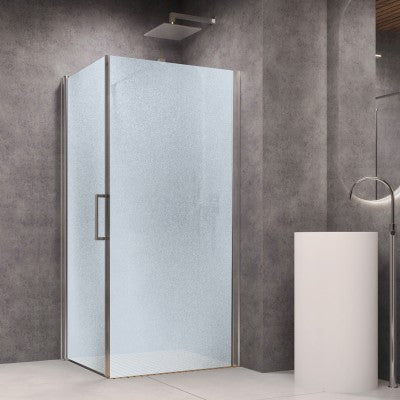 Lato fisso per porta battente briar 6 millimetri chrome per box doccia *** misure 87-90xh195 cm stampato, confezione 1