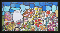 Zerbino Gomma Dipinto Artistico Jack Ottanio Pop Art 40x70 cm Antiscivolo Stone Garden (G)