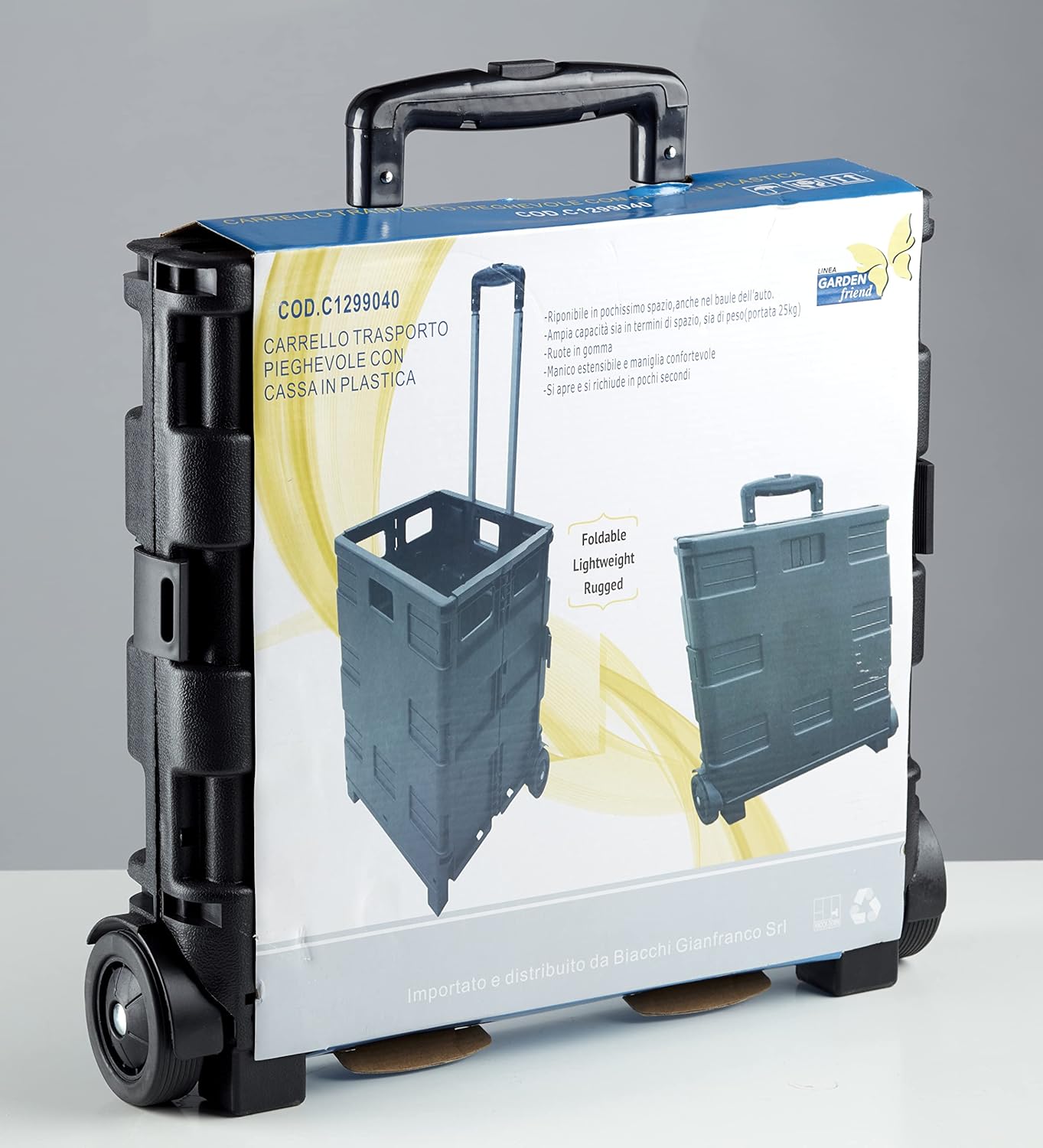 C1299040 - Carrello pieghevole con cassa in plastica