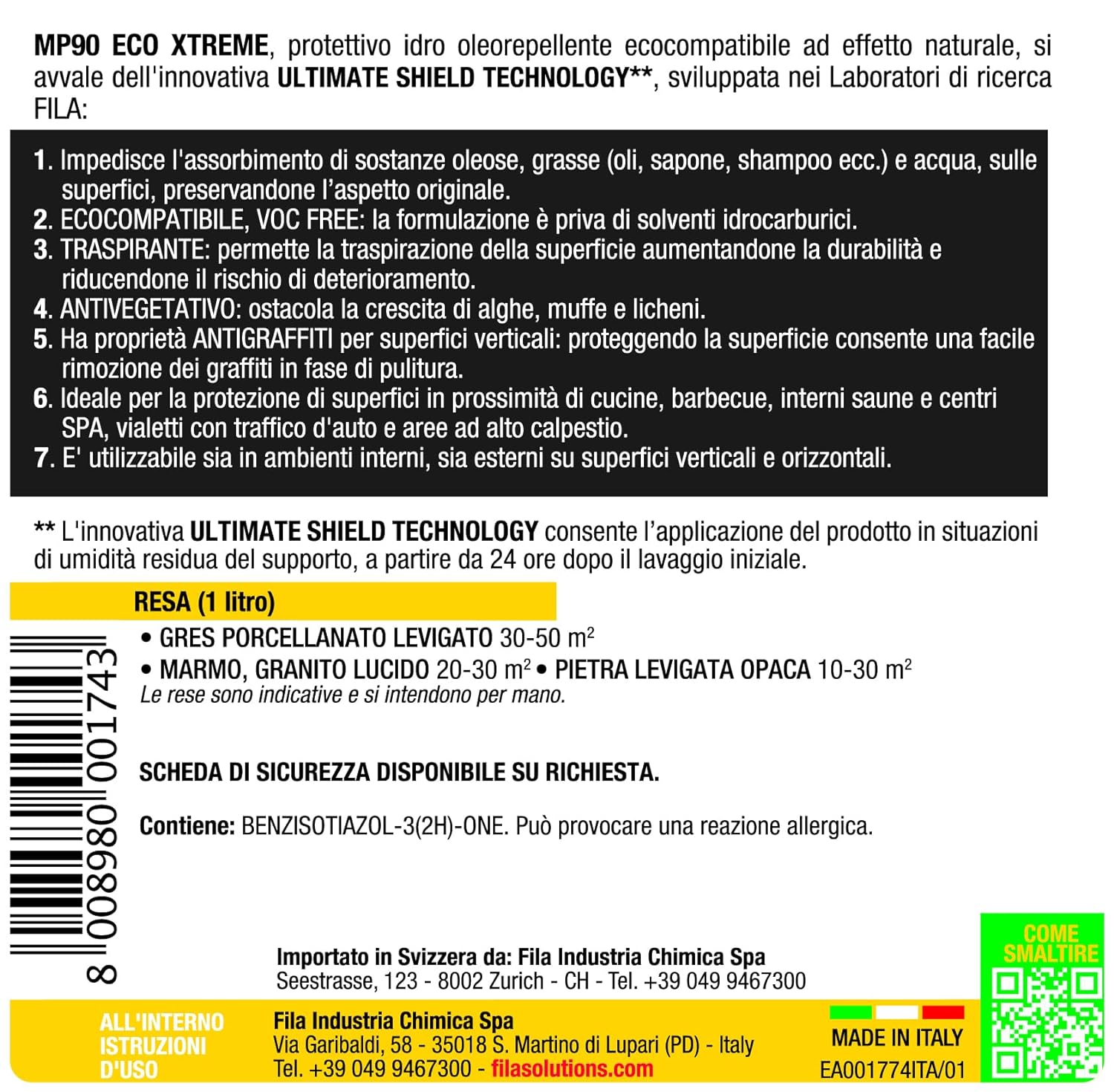 Mp90 Eco Xtreme Lt. 1 Protezione Estrema Idro Oleorepellente