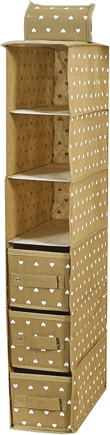 King Home ORDINATORE CON 3 CASSETTI IN TNT BEIGE 15x30x80h cm