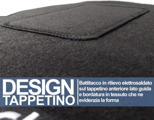 Lupex Shop Tappetini auto in moquette con strappo compatibili per Ypsilon 5p